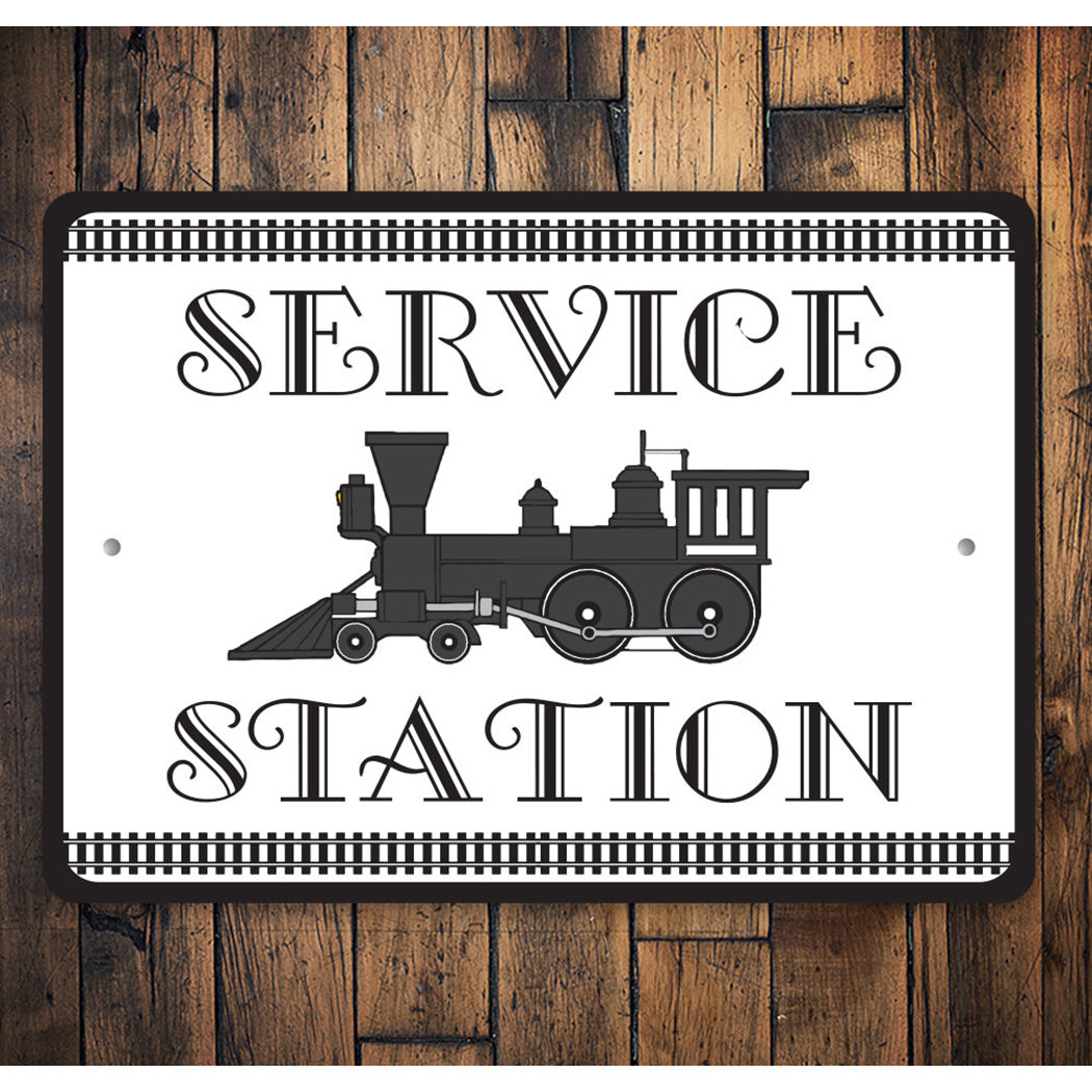 Train Service Station Sign
