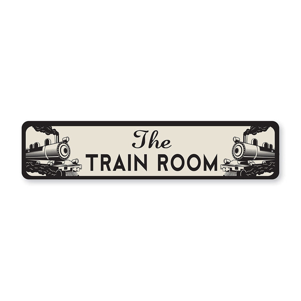 The Train Room Metal Sign