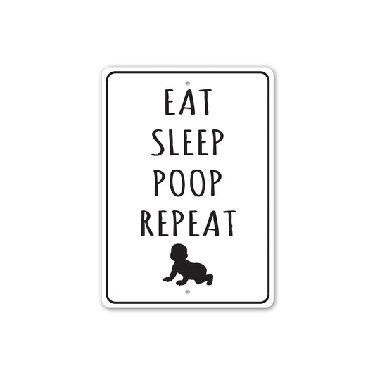 Eat Sleep Poop Repeat Sign