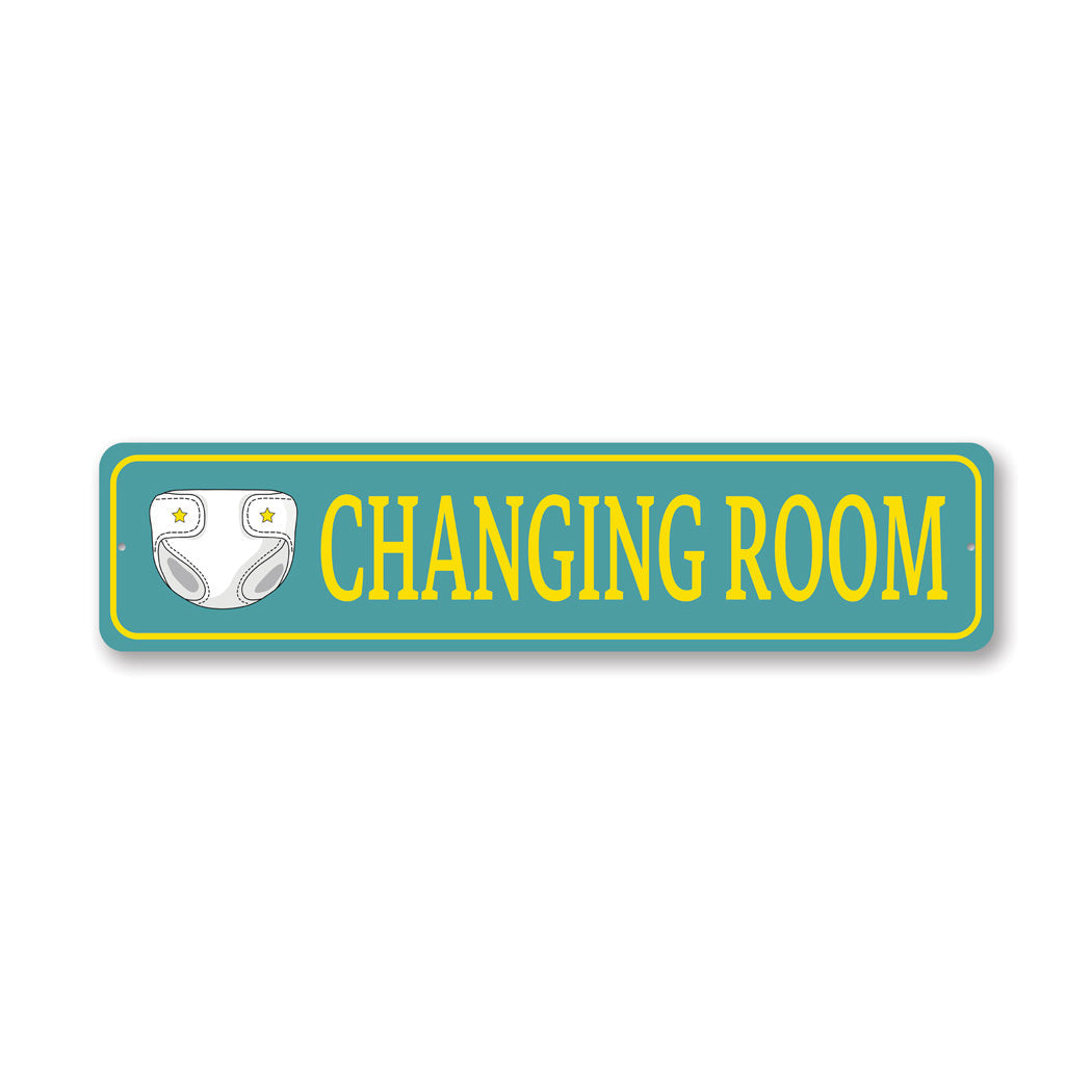 Baby Changing Room Metal Sign