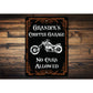 Grandpas Chopper Garage Sign