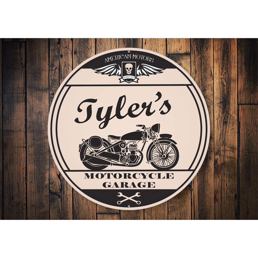 Custom American Motorcycle Garage Sign