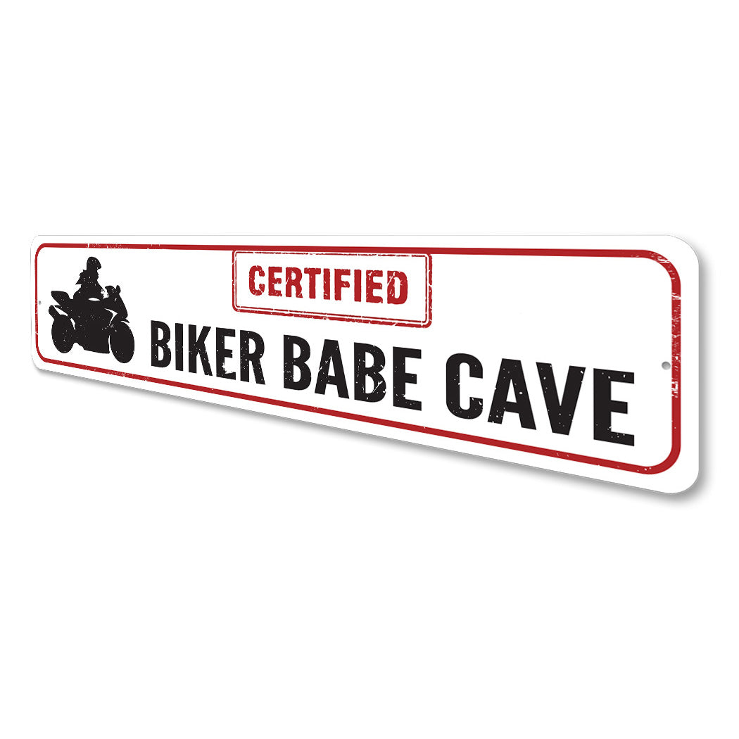 Certified Biker Babe Sign
