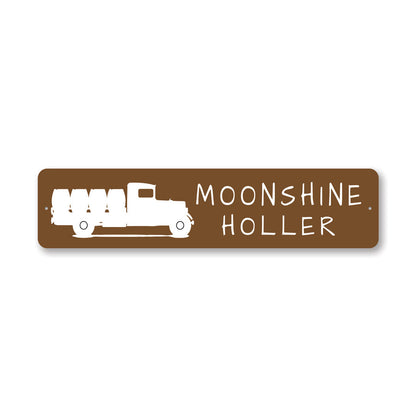 Moonshine Holler Metal Sign
