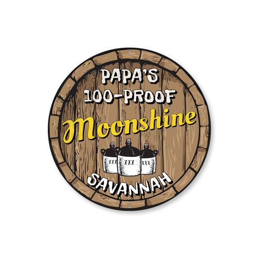 Papa's 100 Proof Moonshine Sign