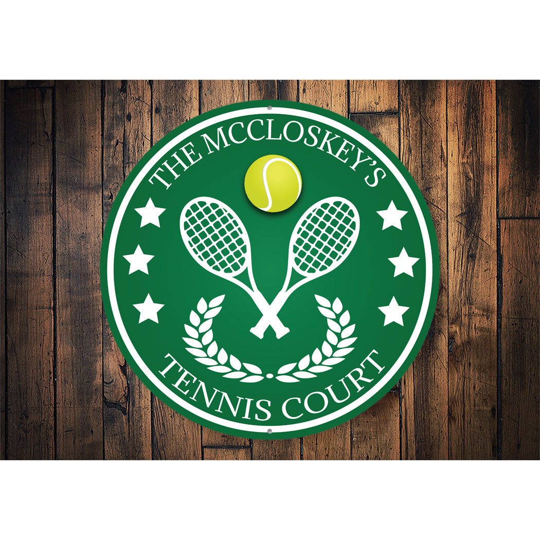 Family Tennis Court Sign