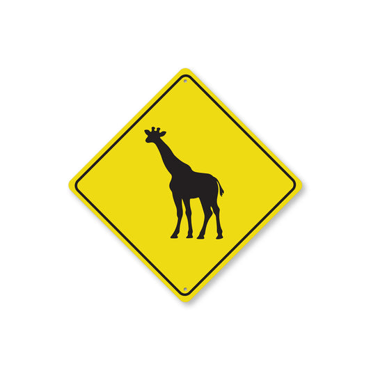 Giraffe Crossing Diamond Sign