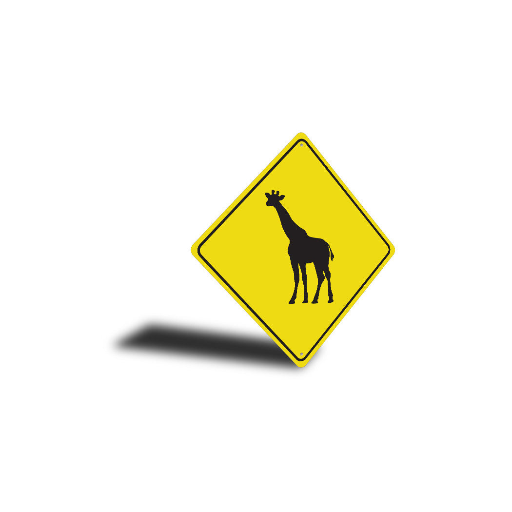 Giraffe Crossing Diamond Sign