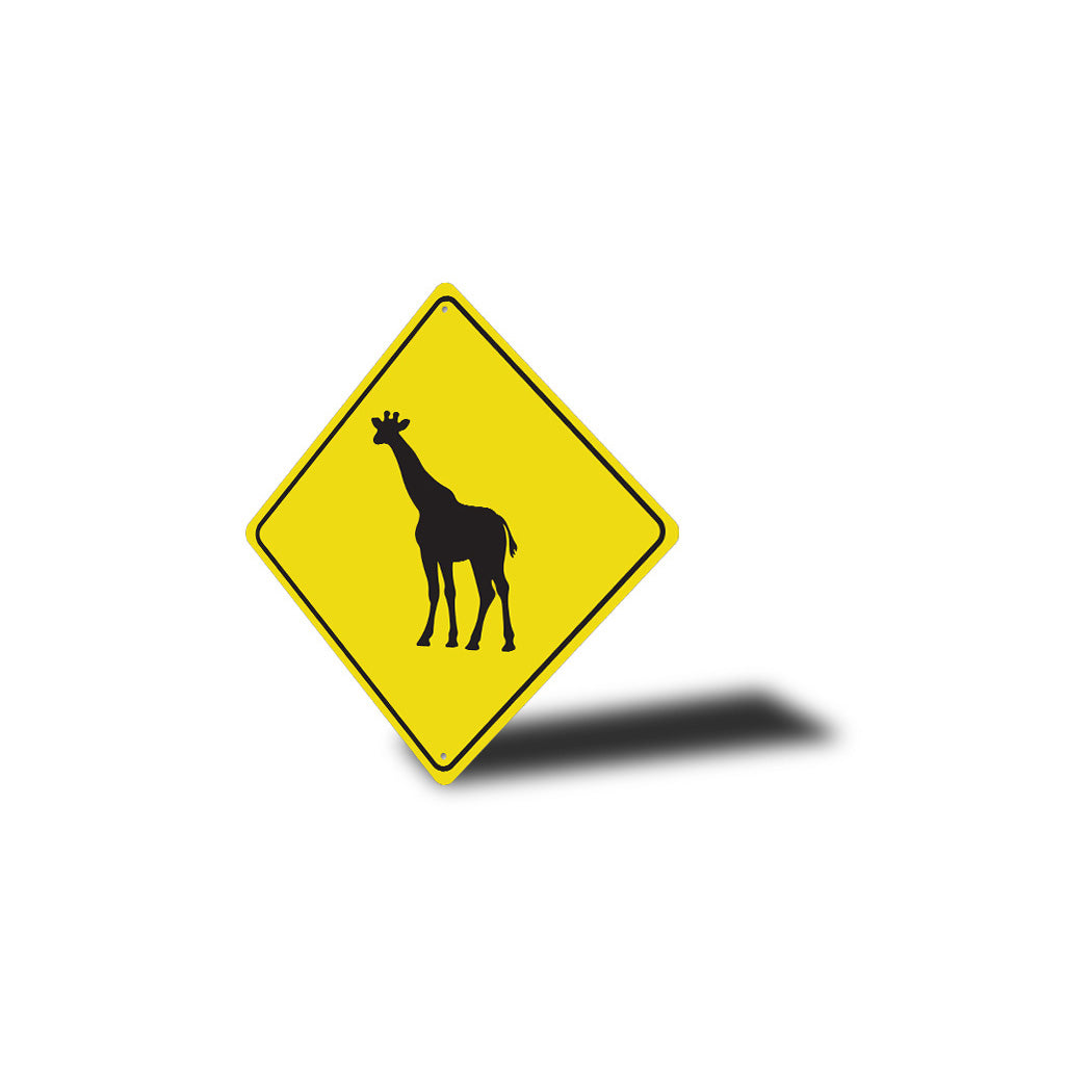 Giraffe Crossing Diamond Sign