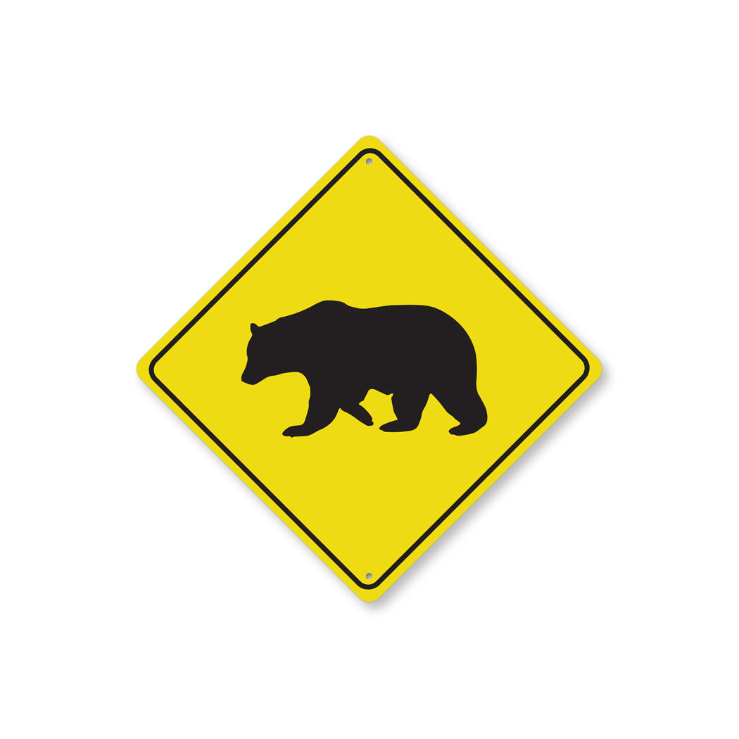 Bear Crossing Diamond Sign