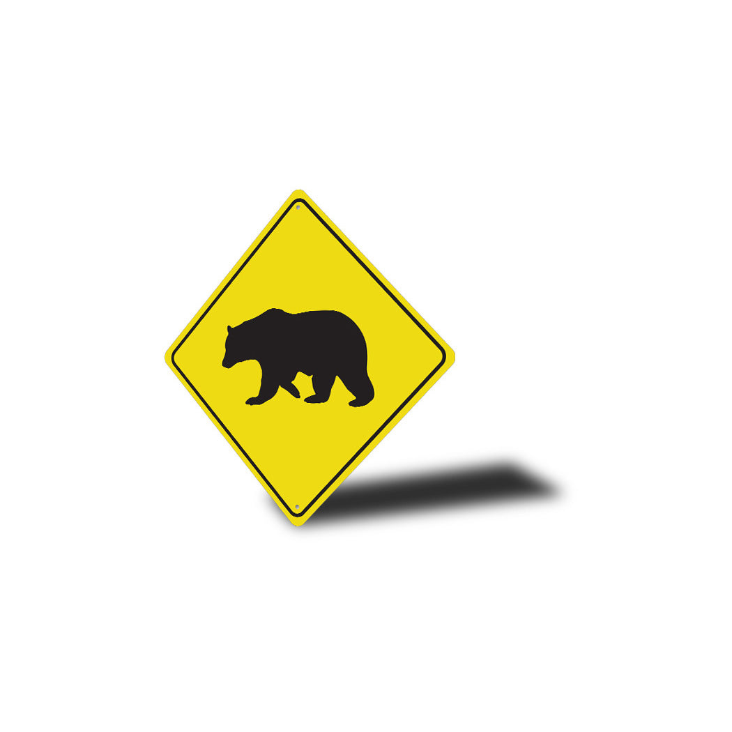 Bear Crossing Diamond Sign