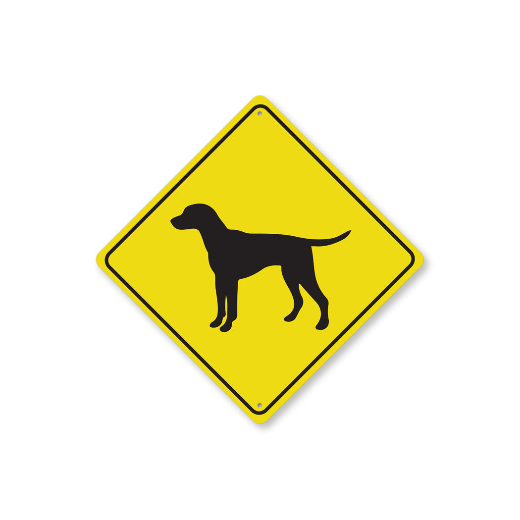 Dog Crossing Diamond Sign