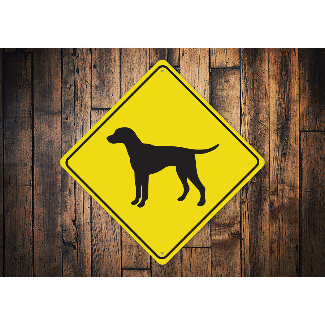 Dog Crossing Diamond Sign