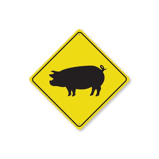 Pig Crossing Diamond Sign