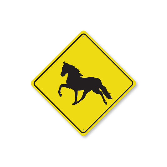 Horse Crossing Diamond Sign