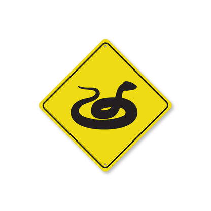 Snake Crossing Diamond Sign