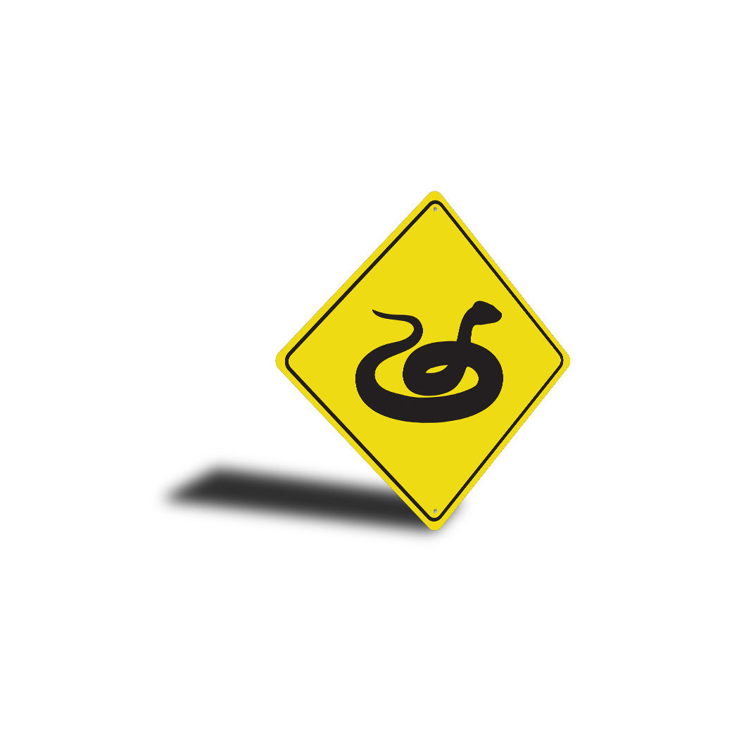 Snake Crossing Diamond Sign