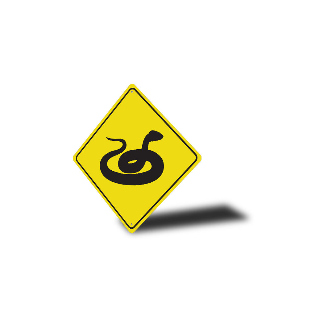 Snake Crossing Diamond Sign