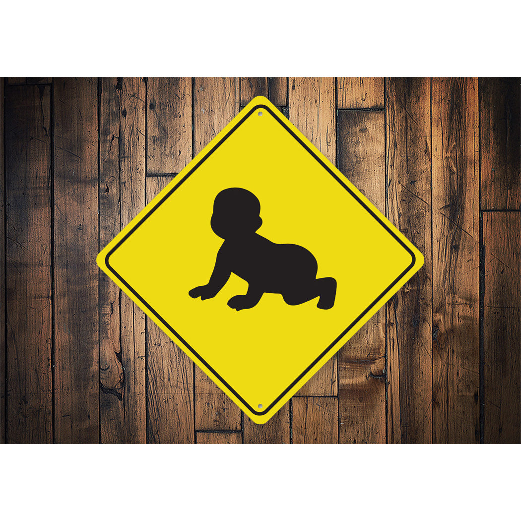 Baby Crossing Diamond Sign