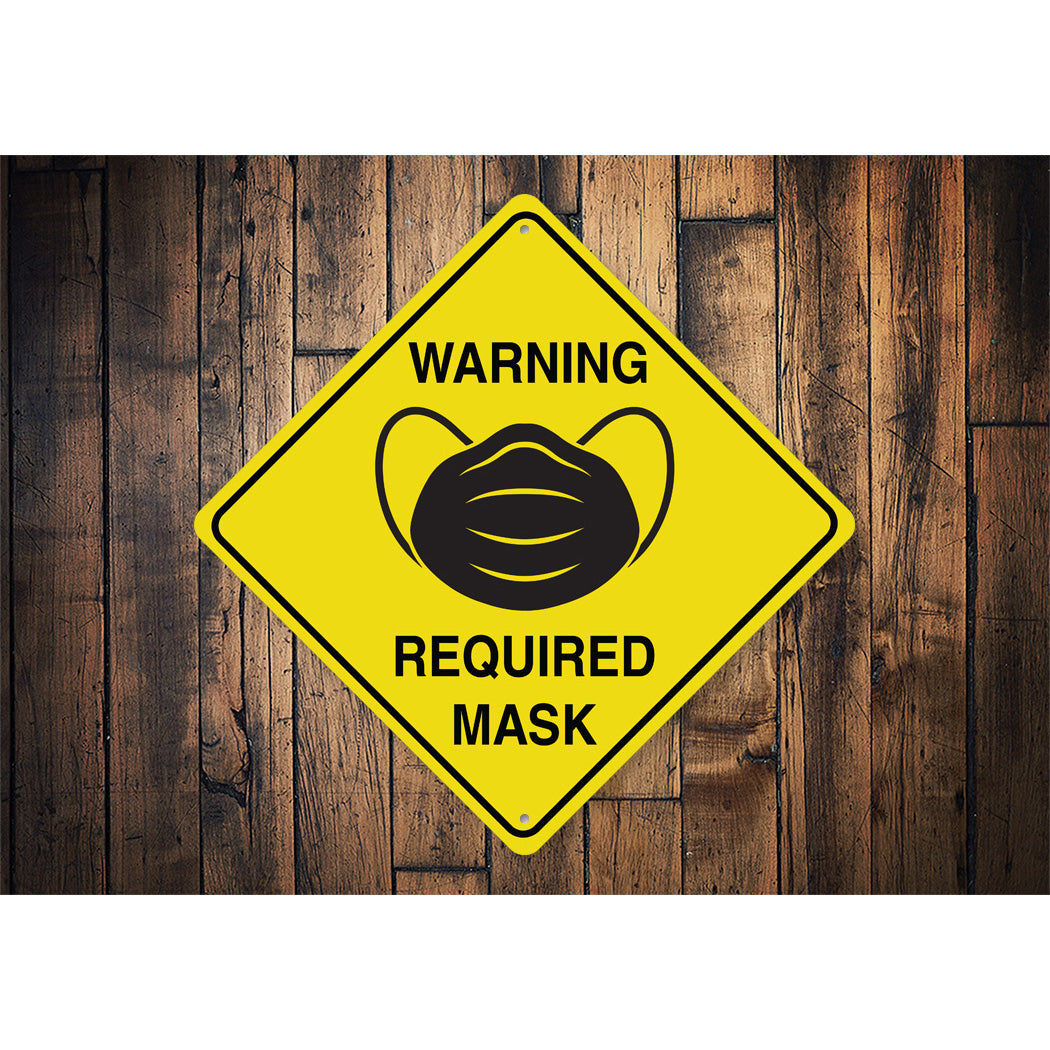 Warning Mask Diamond Sign