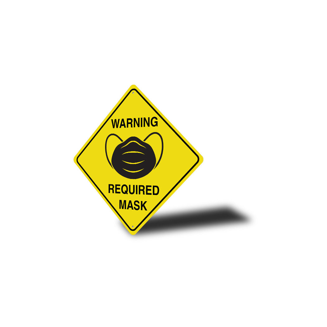 Warning Mask Diamond Sign