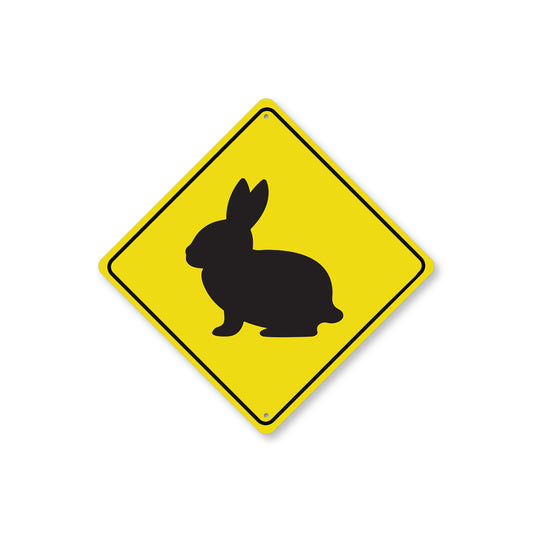 Bunny Crossing Diamond Sign