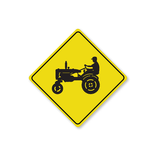 Tractor Crossing Diamond Sign