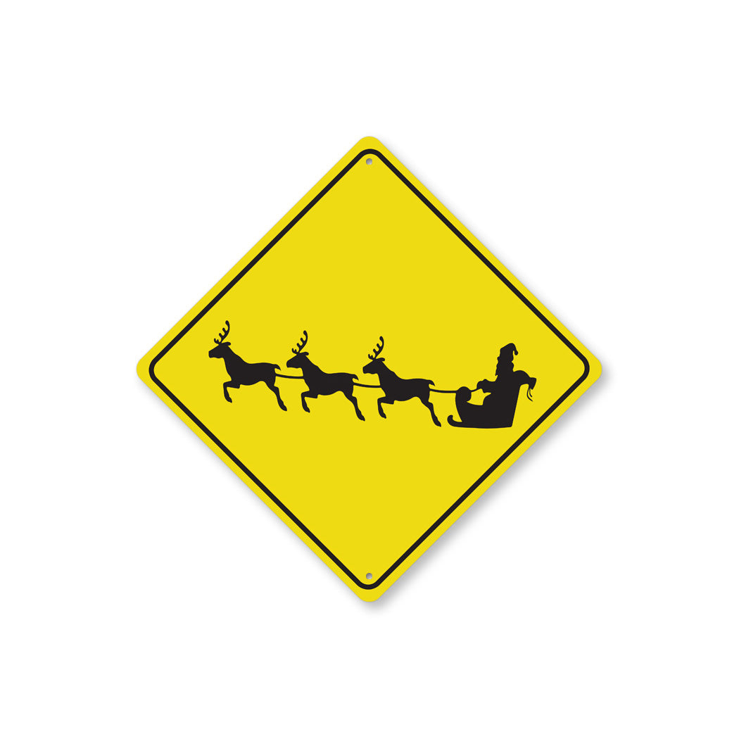 Santa Crossing Diamond Sign