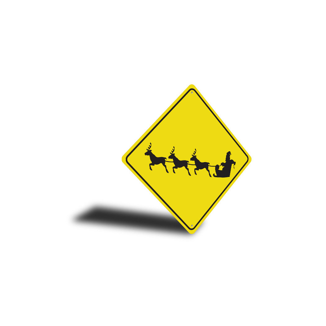 Santa Crossing Diamond Sign