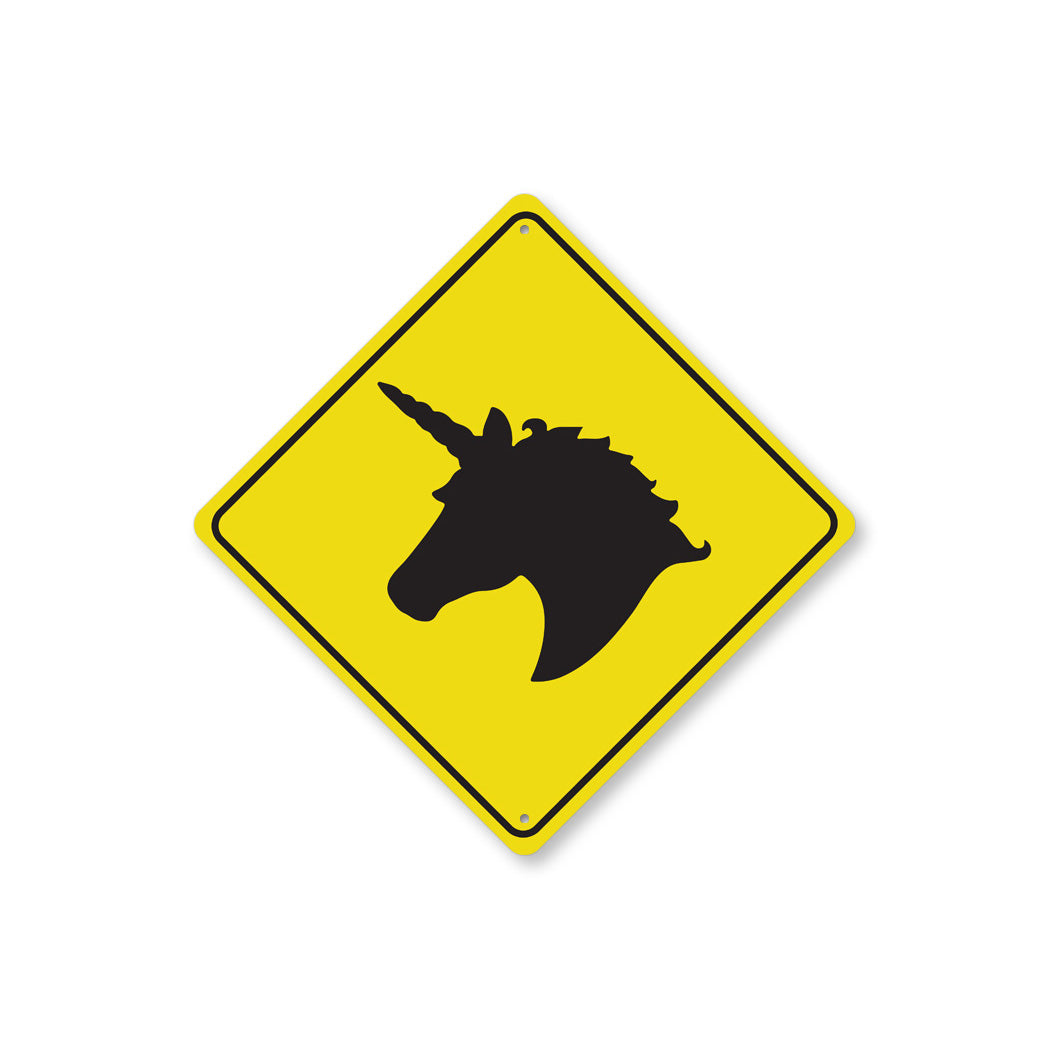 Unicorn Crossing Diamond Sign