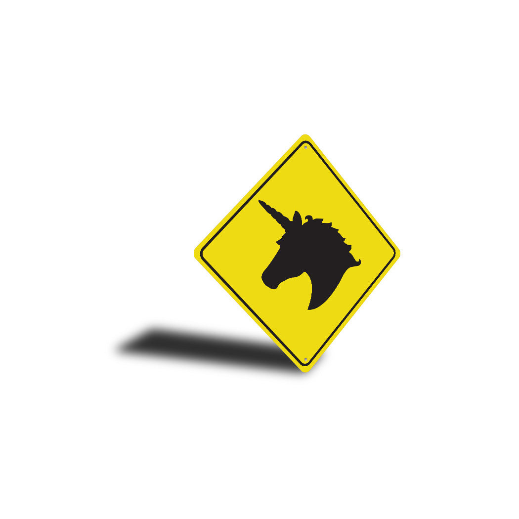 Unicorn Crossing Diamond Sign