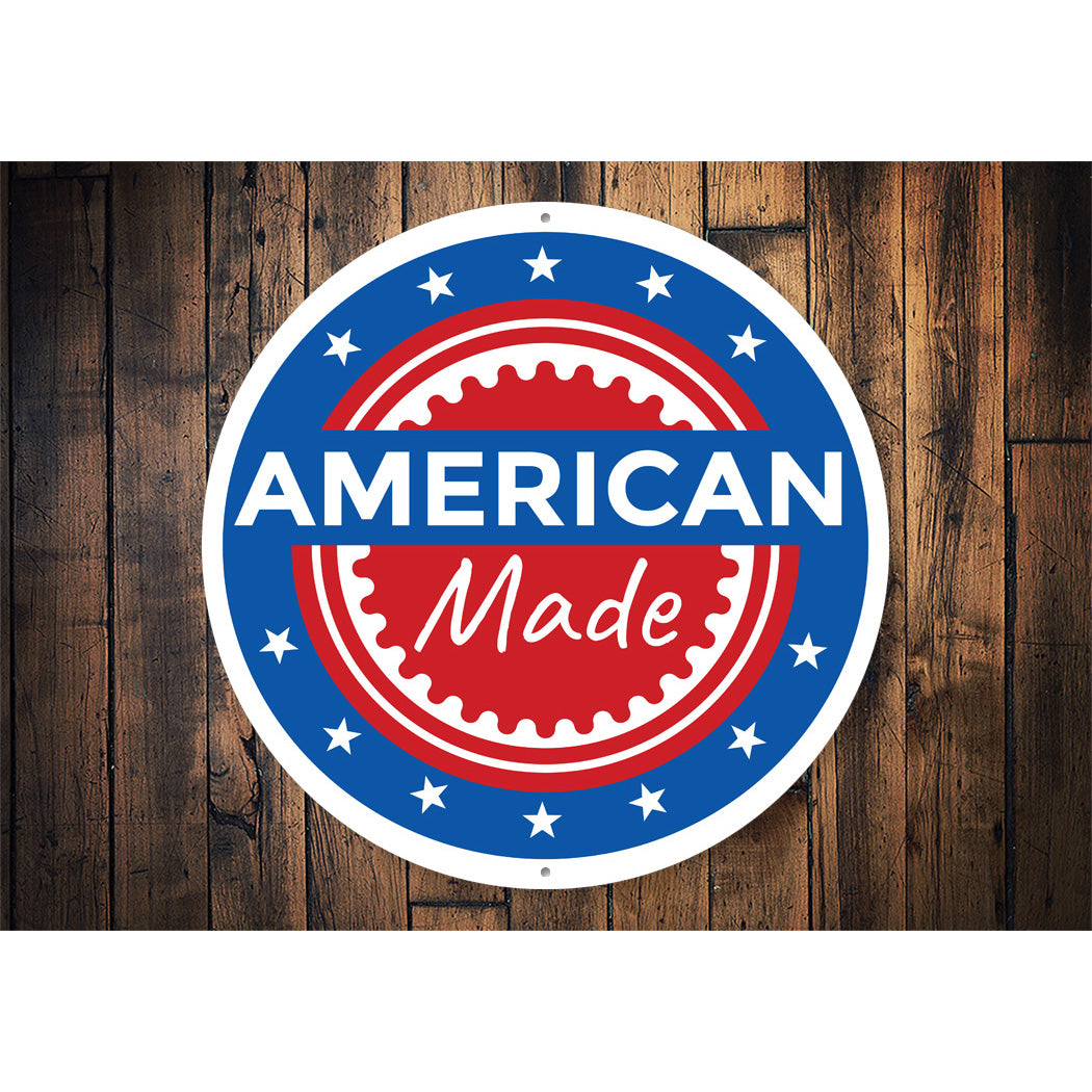 American Made Gear Silhouette Sign