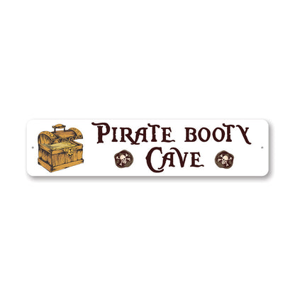 Pirates Booty Cave Metal Sign