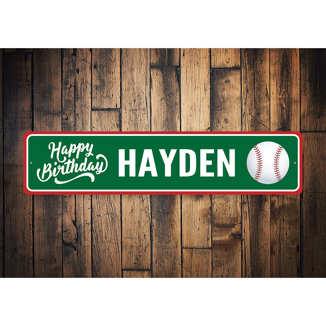 Baseball Birthday Sign