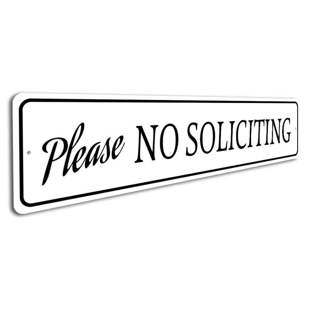 Please No Soliciting Sign