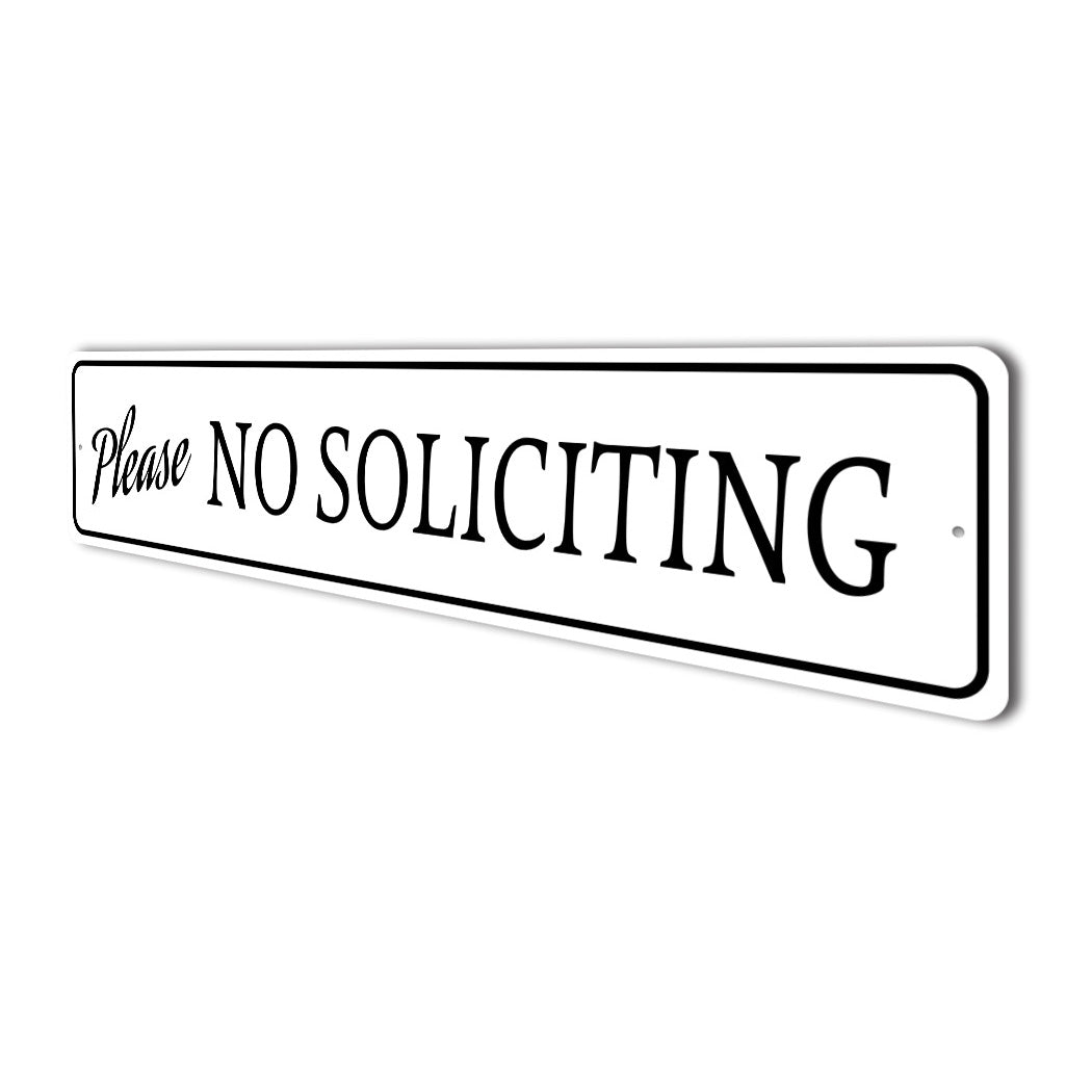 Please No Soliciting Sign