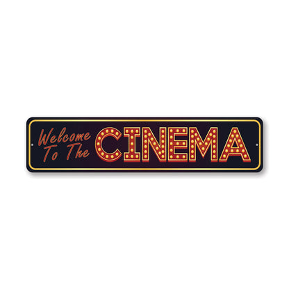 Welcome To The Cinema Metal Sign