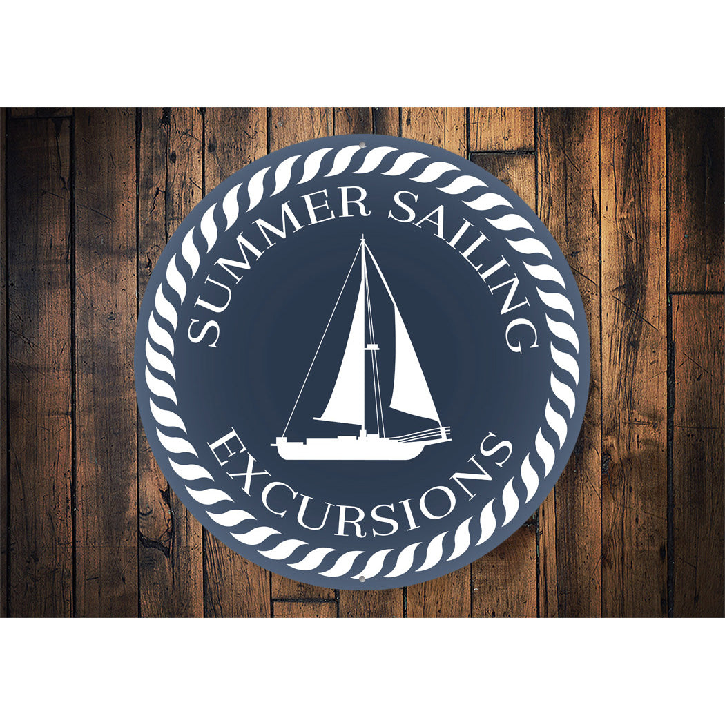 Summer Sailing Excursions Sign