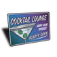 Cocktail Lounge Open Sign