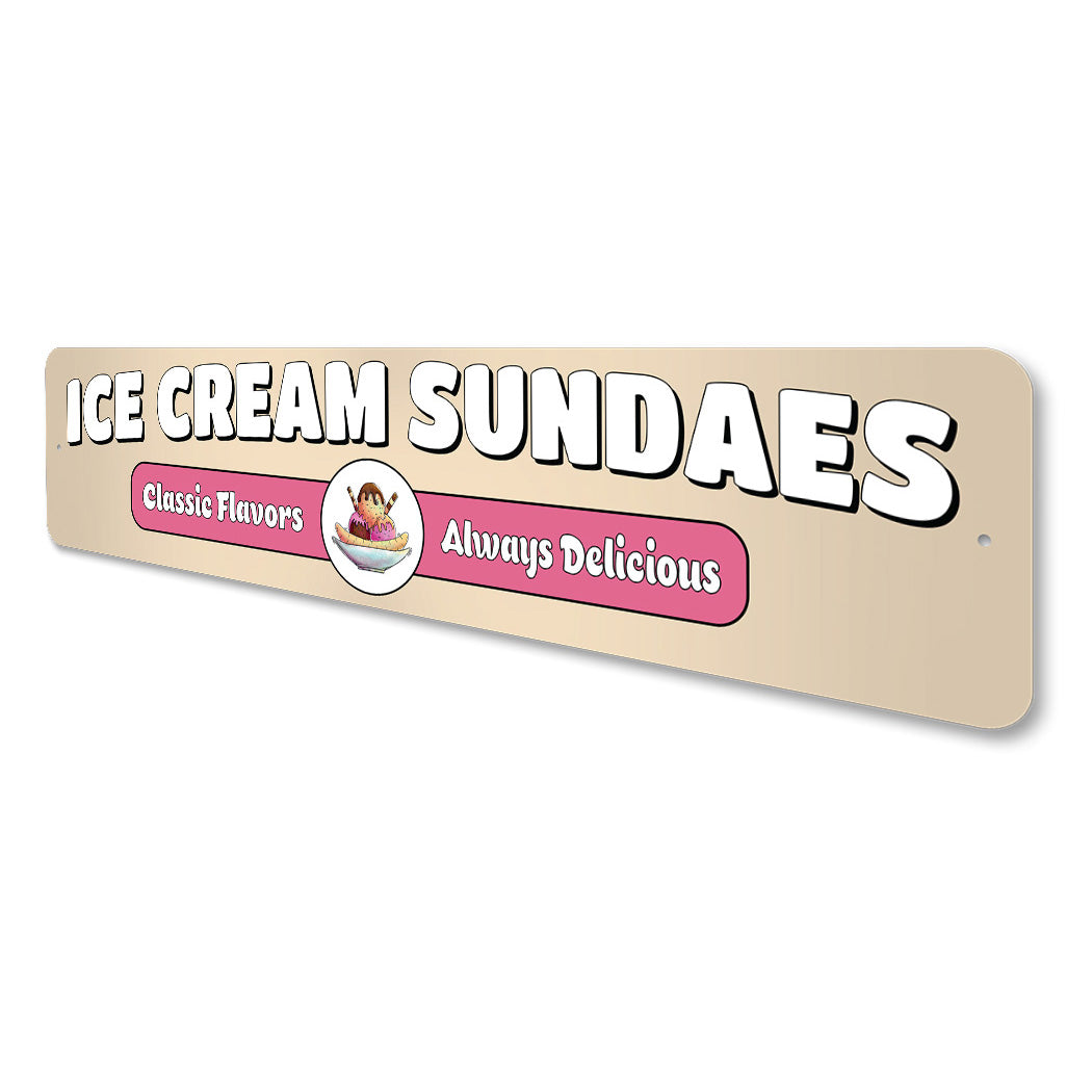 Ice Cream Sundaes Sign
