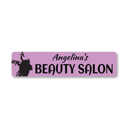 Custom Beauty Salon Metal Sign