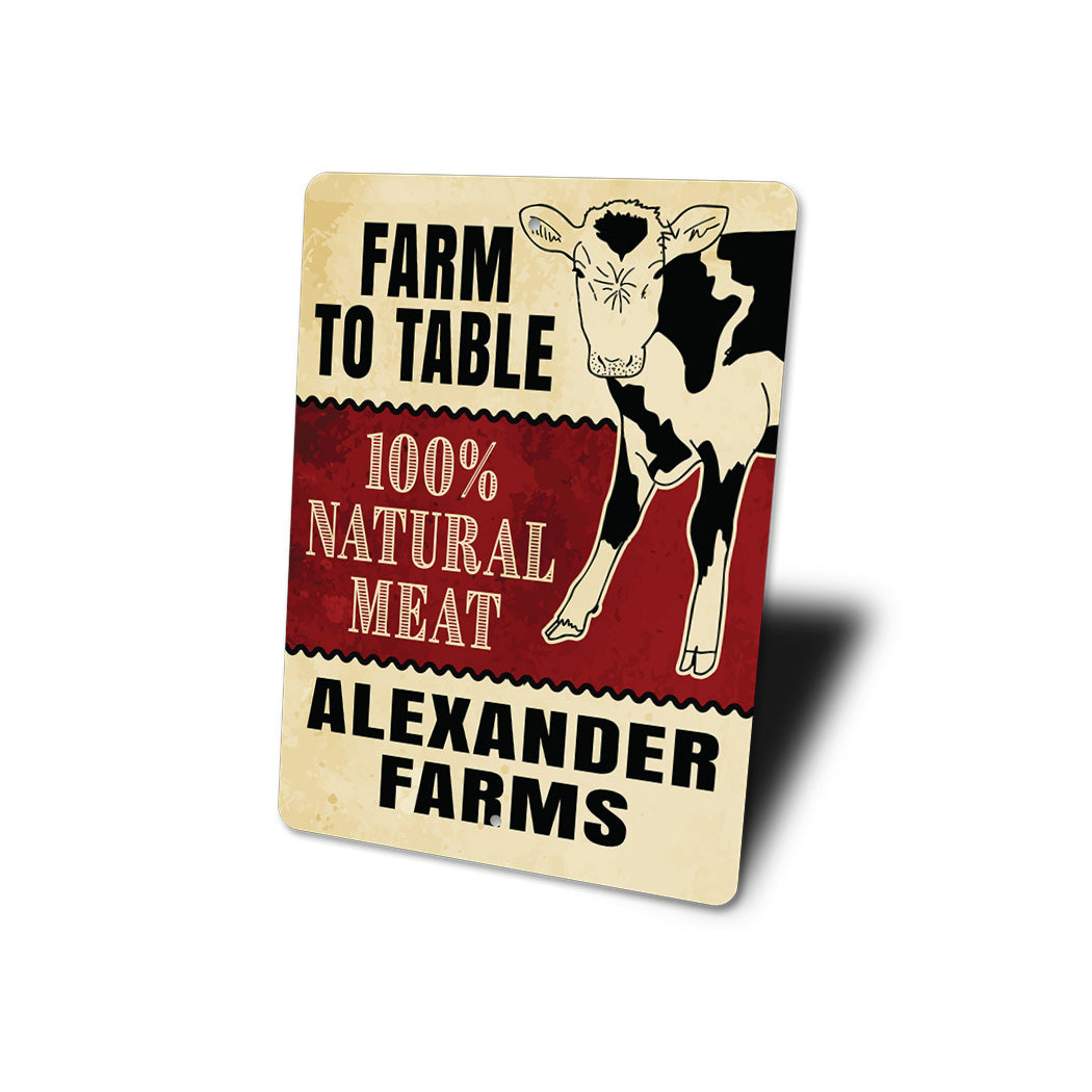 Farm To Table Family Farm Sign