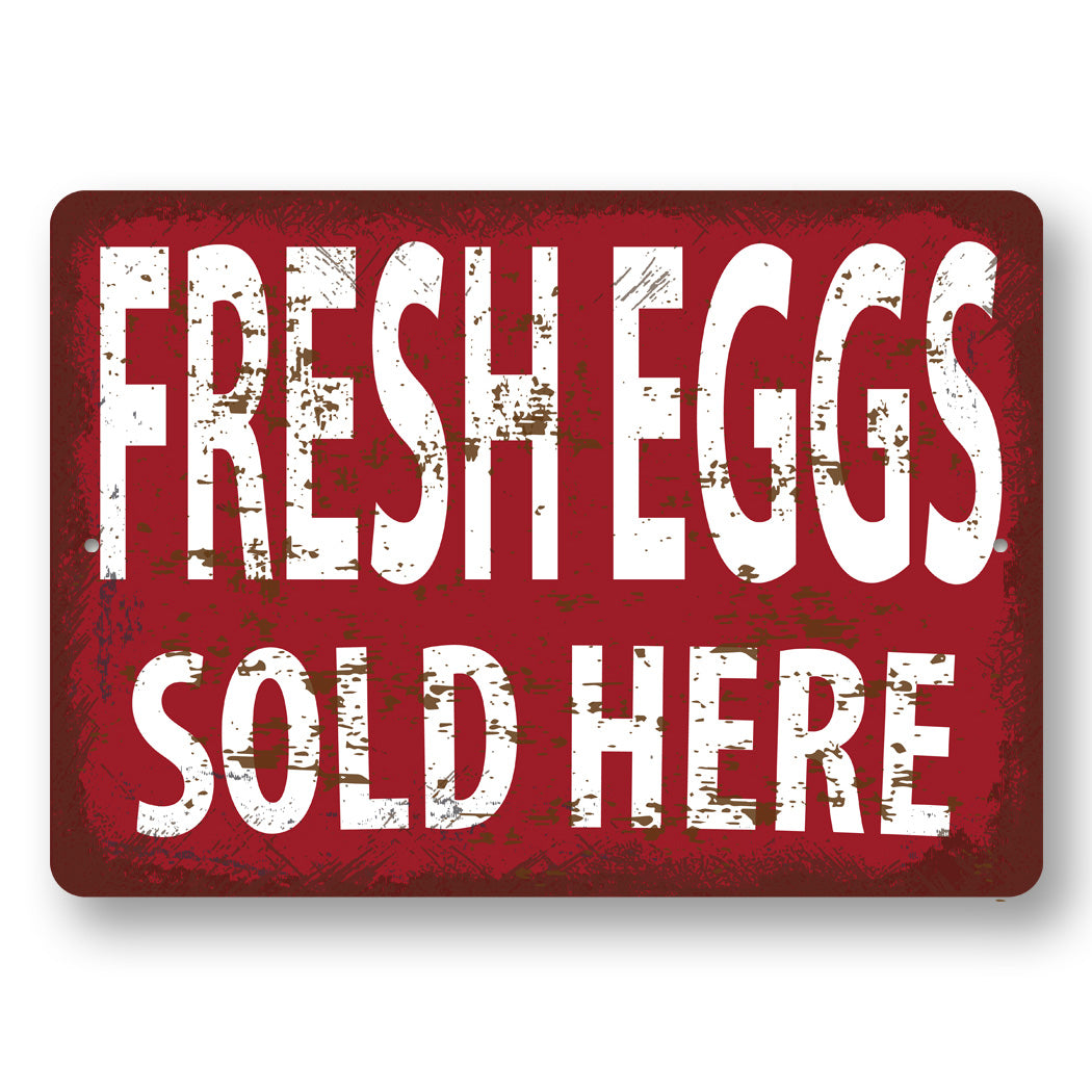 Fresh Eggs Sold Here Rustic Sign
