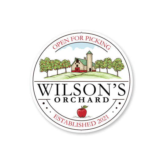 Personalized Family Orchard Sign