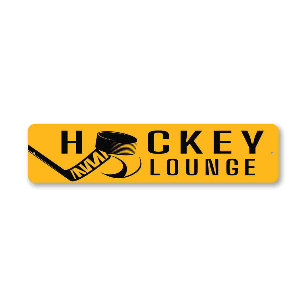 Hockey Lounge Metal Sign Metal Sign