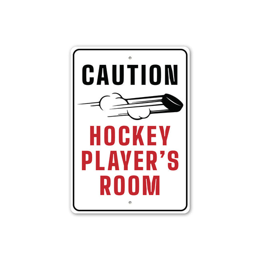 Cation Hockey Player Room Sign