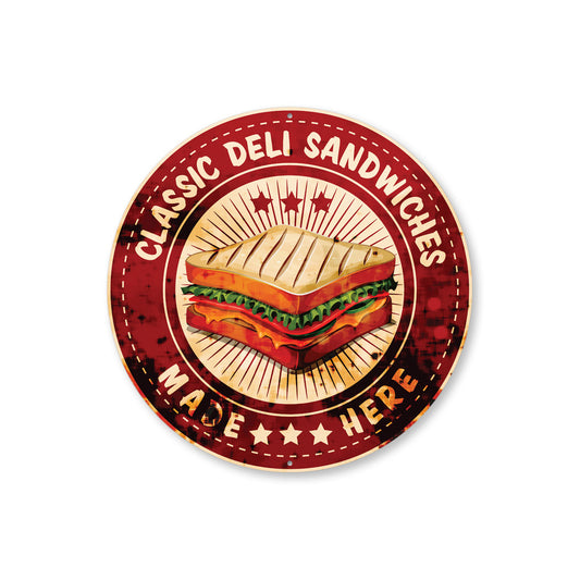 Classic Deli Sandwiches Sign