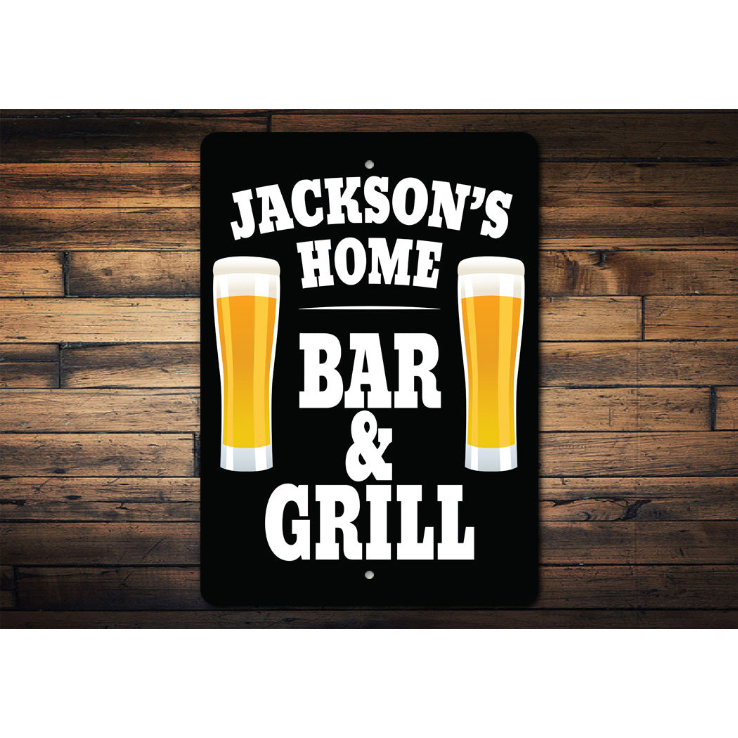 Custom Home Bar & Grill Sign