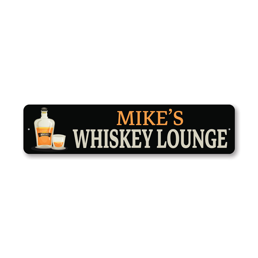 Custom Whiskey Lounge Metal Sign