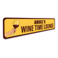 Custom Wine Time Lounge Sign